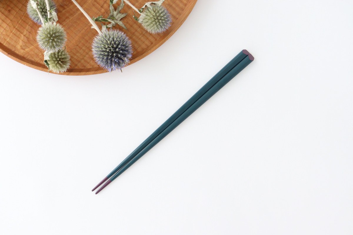 KORINDO Ten-shaved Pentagonal Chopsticks Blue 22.5cm /8.85in