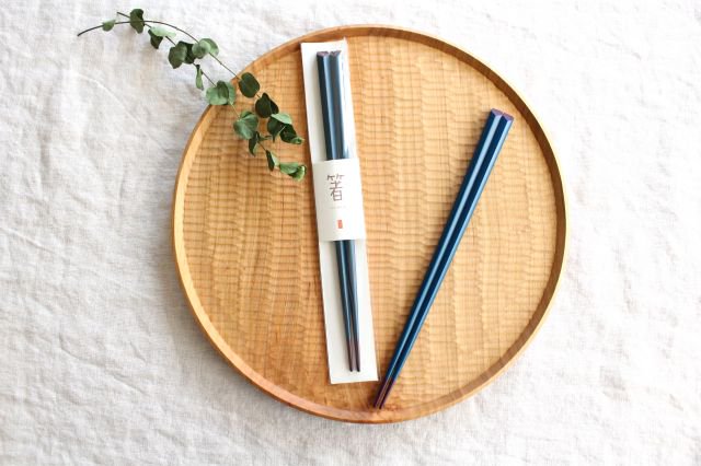 KORINDO Ten-shaved Pentagonal Chopsticks Blue 22.5cm /8.85in
