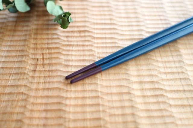 KORINDO Ten-shaved Pentagonal Chopsticks Blue 22.5cm /8.85in