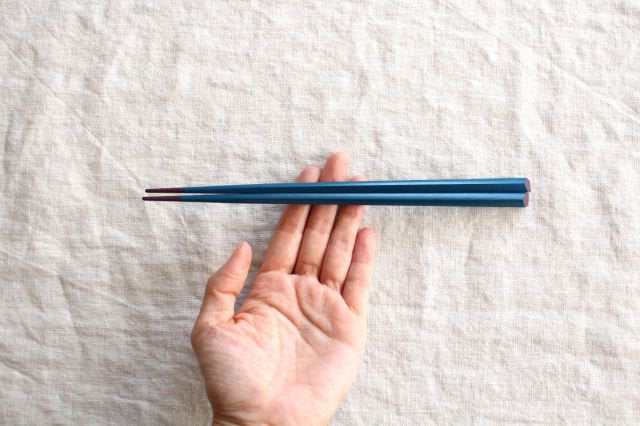 KORINDO Ten-shaved Pentagonal Chopsticks Blue 22.5cm /8.85in