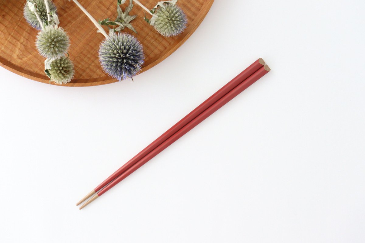 KORINDO Ten-shaved Pentagonal Chopsticks Peach 22.5cm /8.85in