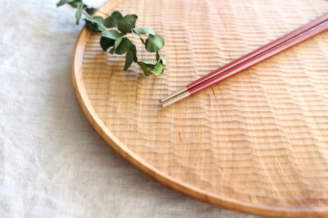 KORINDO Ten-shaved Pentagonal Chopsticks Peach 22.5cm /8.85in