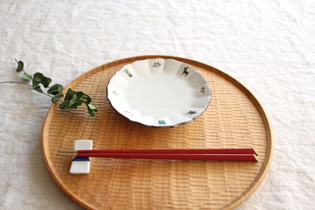 KORINDO Ten-shaved Pentagonal Chopsticks Peach 22.5cm /8.85in