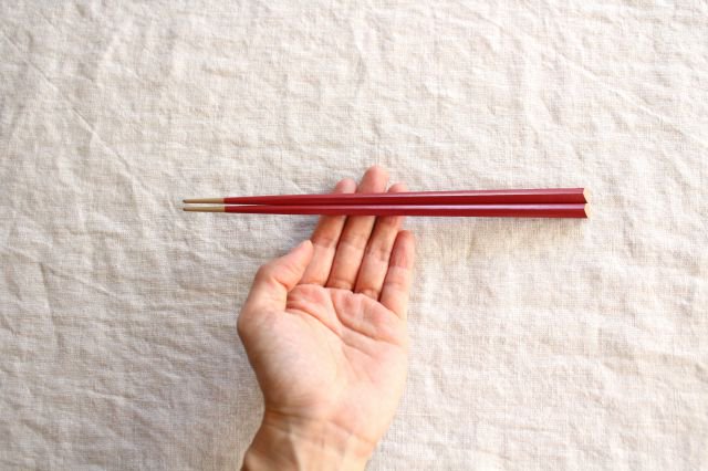KORINDO Ten-shaved Pentagonal Chopsticks Peach 22.5cm /8.85in
