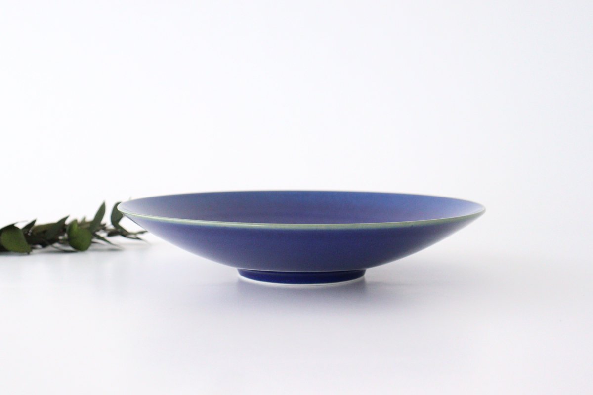 Round Plate Blue 27cm/10.6in | Mino Ware