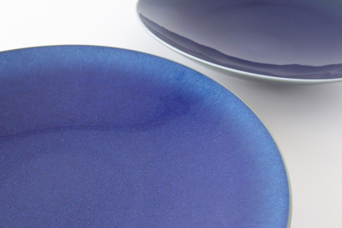 Round Plate Blue 27cm/10.6in | Mino Ware