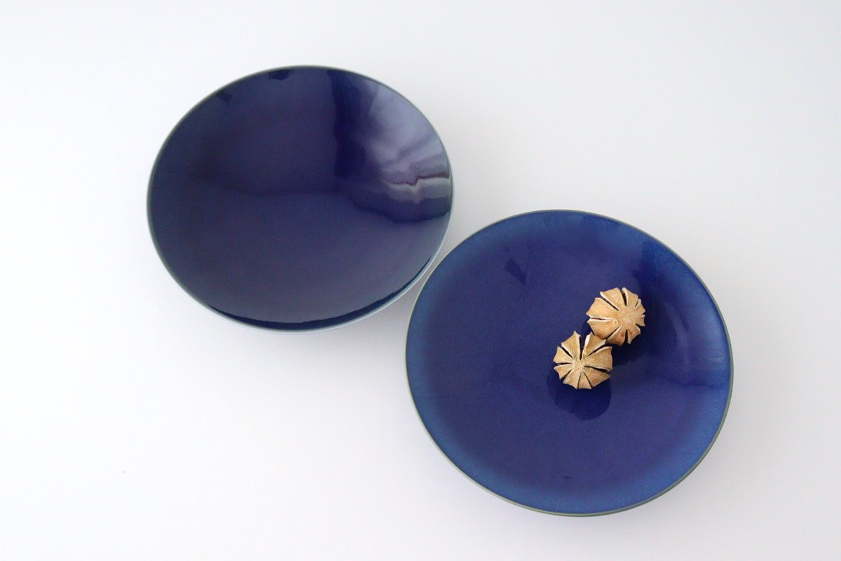 Round Plate Blue 27cm/10.6in | Mino Ware