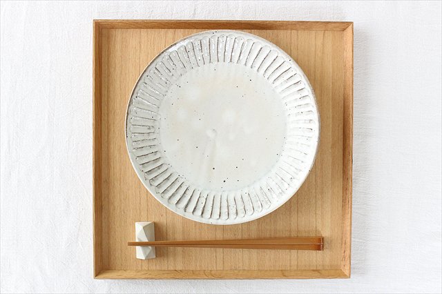 Chamfered Chopstick Rest White | Hashioki Mino Ware