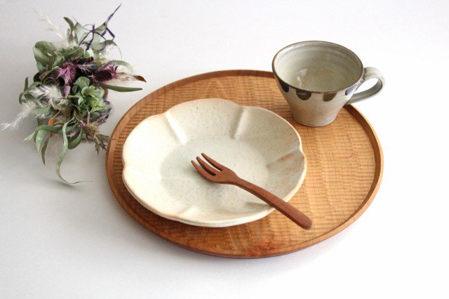 Furutani Seitosho Flower-shaped Plate White Small