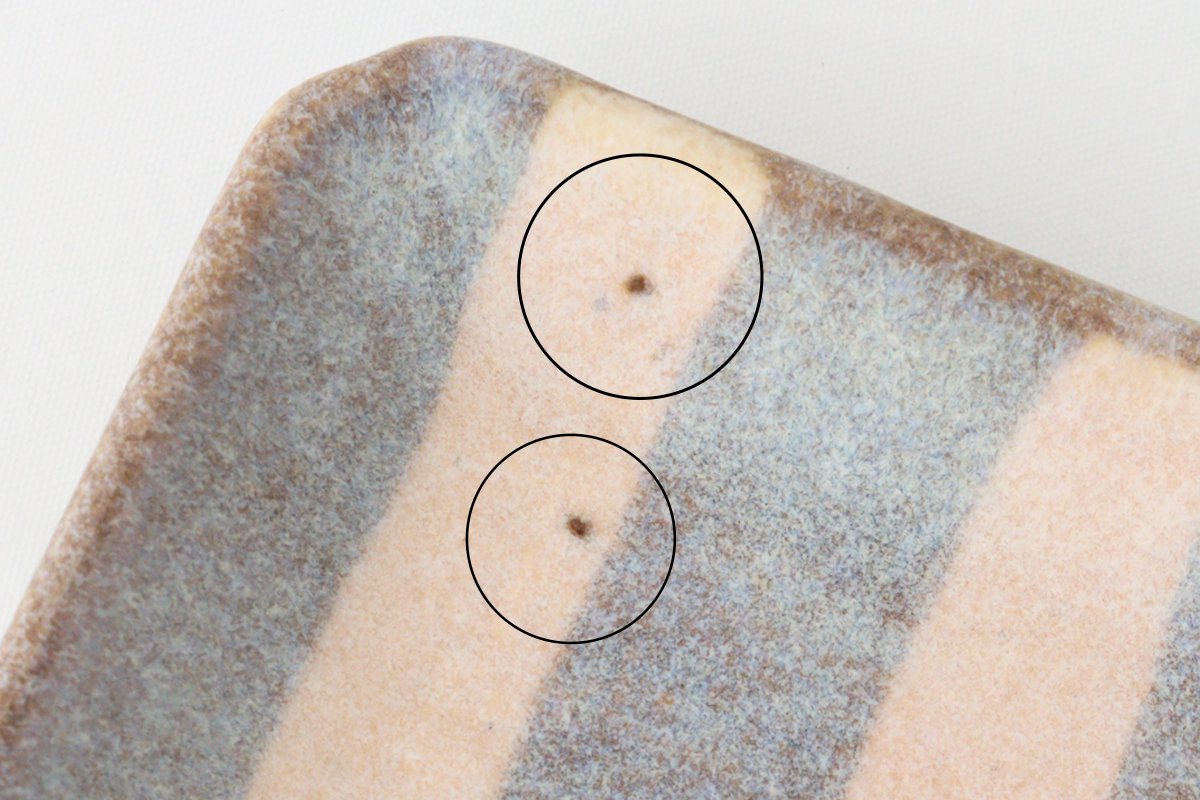 Rectangle Plate Gray Stripes | Sushi Plate Mino Ware-Detail12