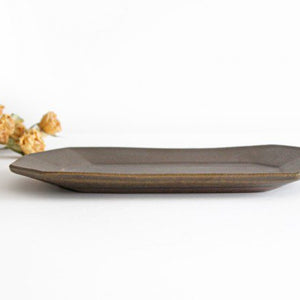 Furutani Seitosho Rust Glaze Rectangle Plate Small  | Sushi Plate-Detail2