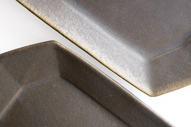 Furutani Seitosho Rust Glaze Rectangle Plate Small  | Sushi Plate-Detail12