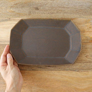 Furutani Seitosho Rust Glaze Rectangle Plate Small  | Sushi Plate-Detail3