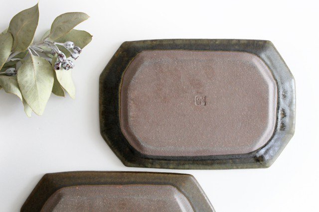 Furutani Seitosho Rust Glaze Rectangle Plate Small  | Sushi Plate-Detail4