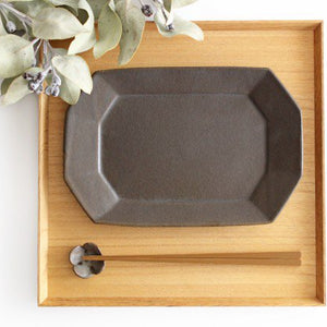 Furutani Seitosho Rust Glaze Rectangle Plate Small  | Sushi Plate-Detail6