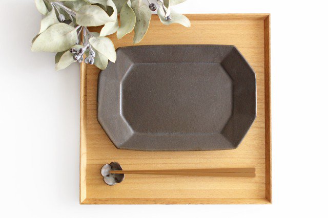 Furutani Seitosho Rust Glaze Rectangle Plate Small  | Sushi Plate-Detail6