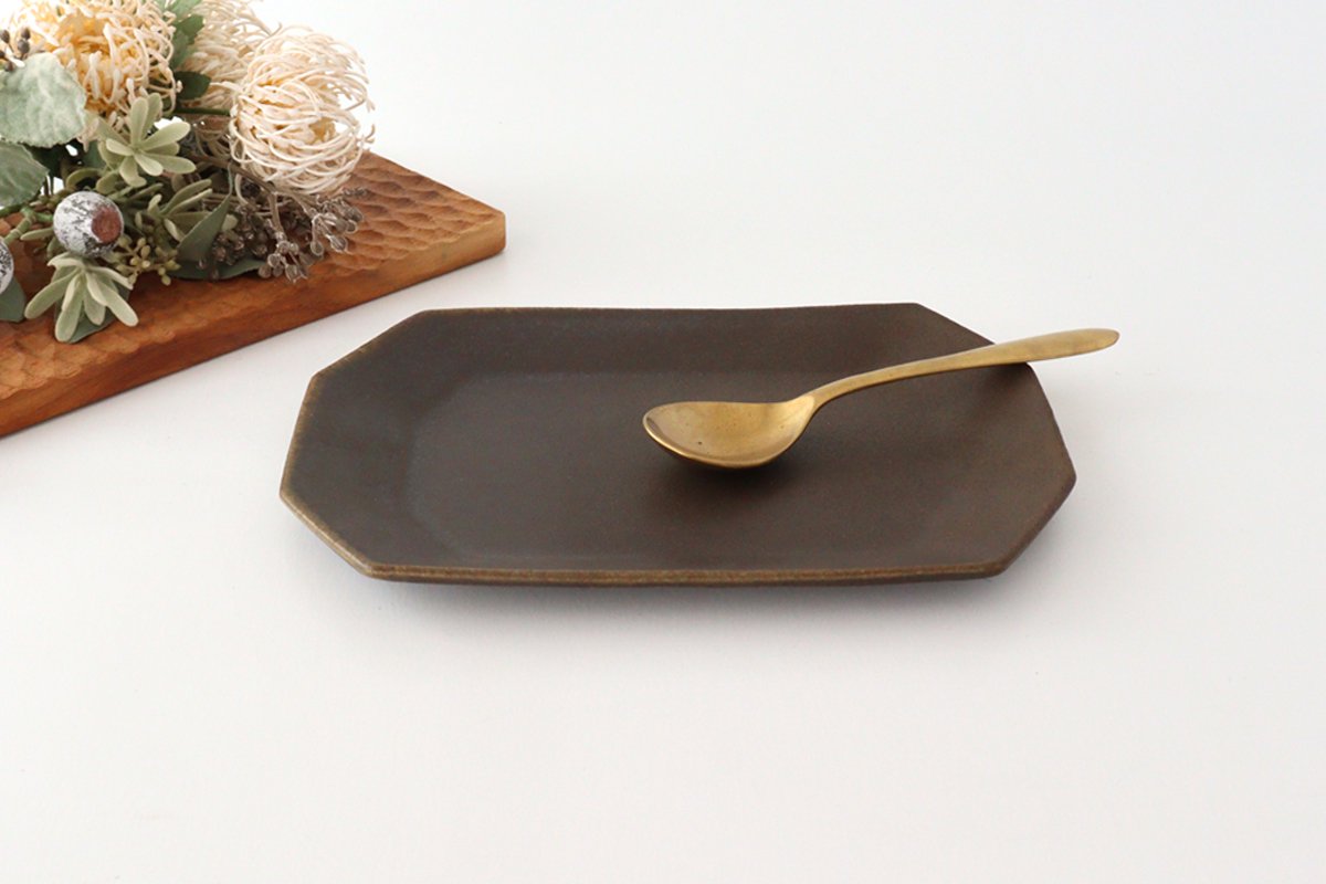 Furutani Seitosho Rust Glaze Rectangle Plate Small  | Sushi Plate-Detail7