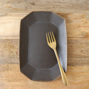 Furutani Seitosho Rust Glaze Rectangle Plate Small  | Sushi Plate-Detail8