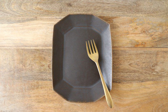 Furutani Seitosho Rust Glaze Rectangle Plate Small  | Sushi Plate-Detail8