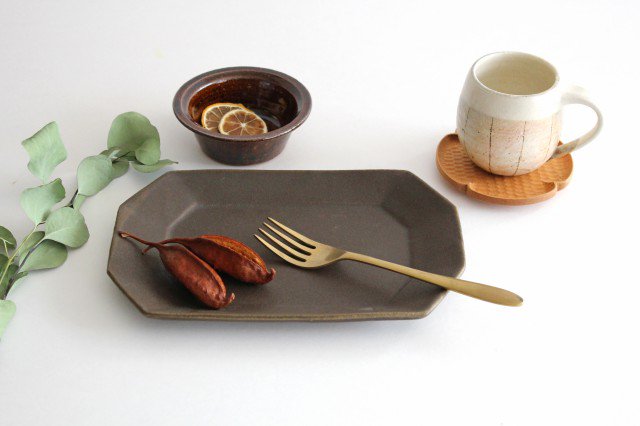 Furutani Seitosho Rust Glaze Rectangle Plate Small  | Sushi Plate-Detail9