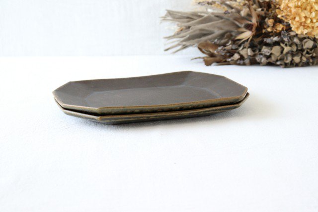 Furutani Seitosho Rust Glaze Rectangle Plate Small  | Sushi Plate-Detail10