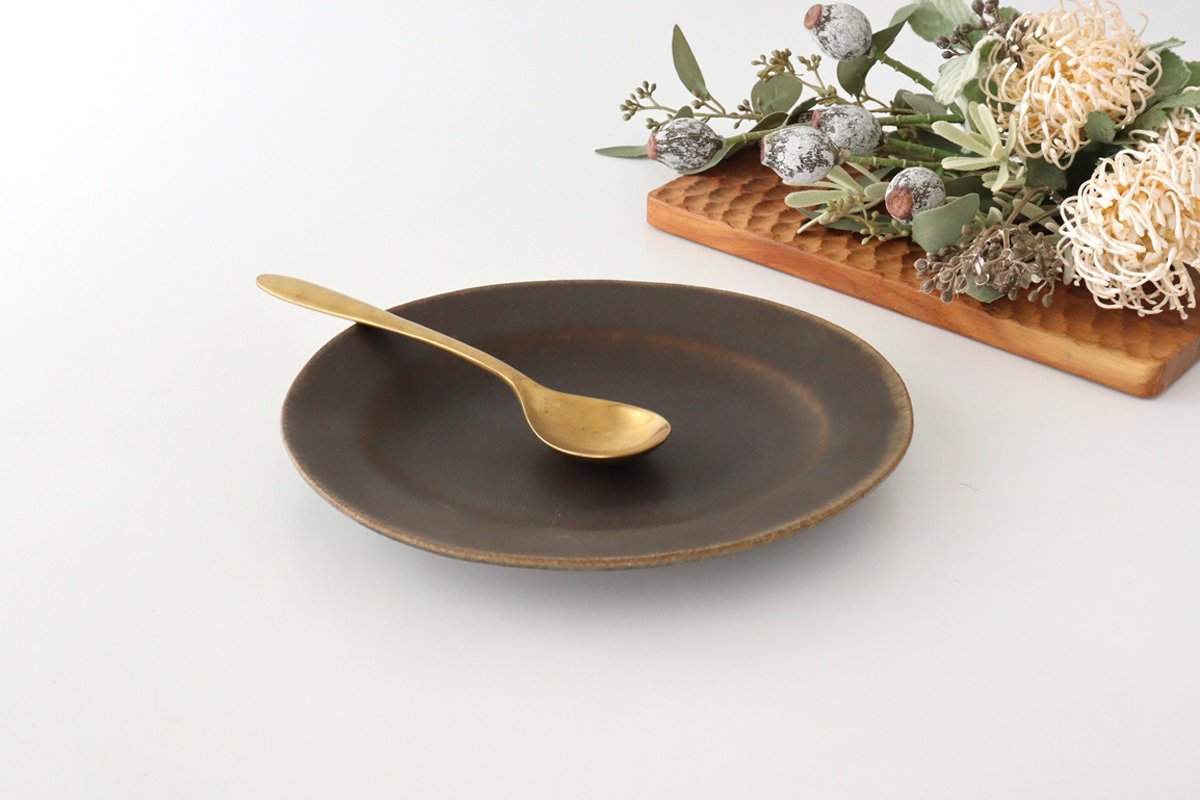 Furutani Seitosho Oval Deep Plate Rust Glaze