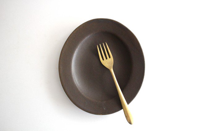 Furutani Seitosho Oval Deep Plate Rust Glaze