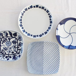 Square Plate Fower Parade Small | Sushi Plate Hasami Ware-Detail13