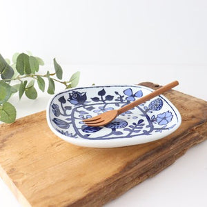 Square Plate Fower Parade Small | Sushi Plate Hasami Ware-Detail7