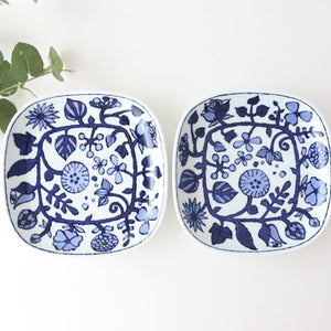 Square Plate Fower Parade Small | Sushi Plate Hasami Ware-Detail8