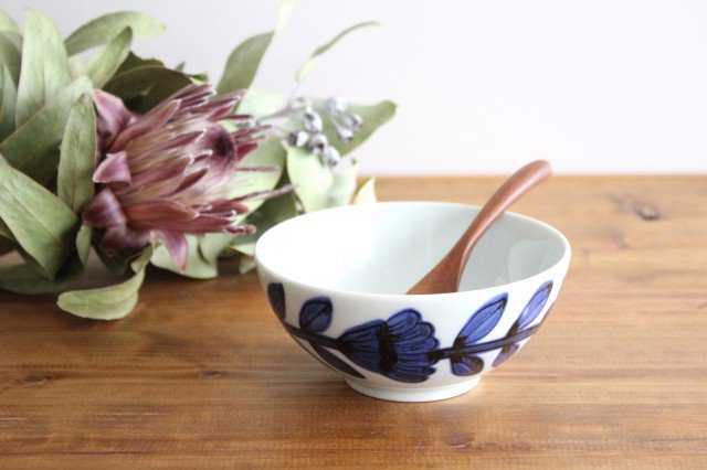 Round Bowl Blue Daisy 13.5cm/5.3in | Serving Bowl Hasami Ware