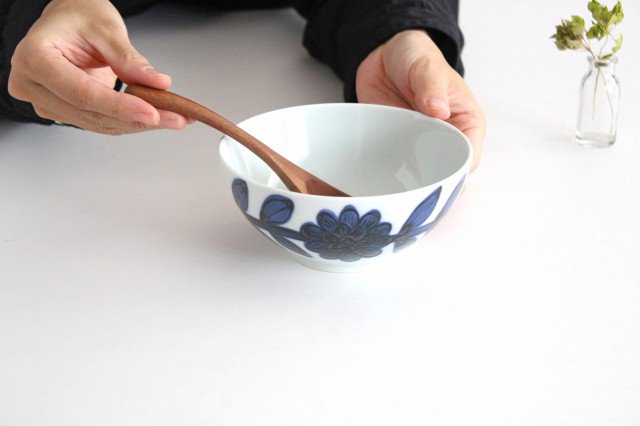 Round Bowl Blue Daisy 13.5cm/5.3in | Serving Bowl Hasami Ware
