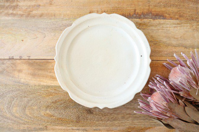 Furutani Seitosho Sculpture Plate White 21cm/8.3in
