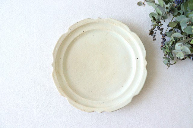Furutani Seitosho Sculpture Plate White 21cm/8.3in