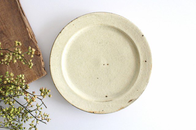 Furutani Seitosho Round Plate Unbleached Color 21cm/8.3in