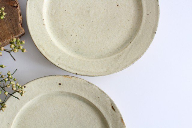 Furutani Seitosho Round Plate Unbleached Color 21cm/8.3in