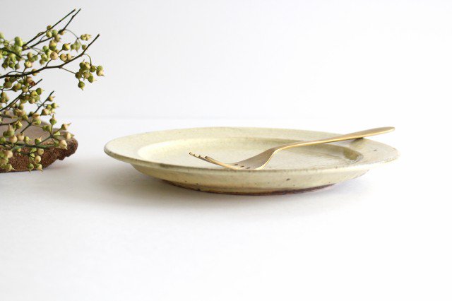 Furutani Seitosho Round Plate Unbleached Color 21cm/8.3in