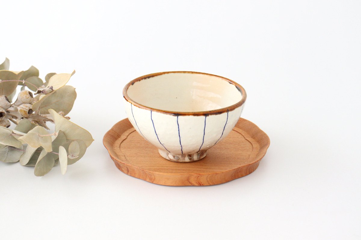 Furutani Seitosho Rice Bowl Blue Stripe | Shigaraki Ware