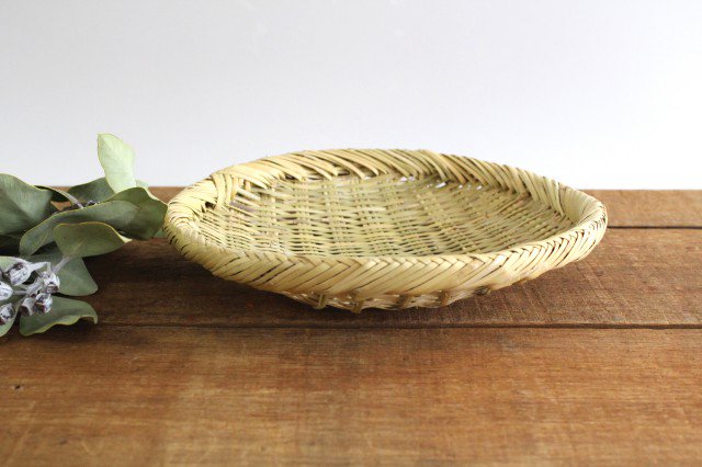 Japanese Bamboo Bascketery Tray 24cm/9.4in | Iwate Bamboo Crafts