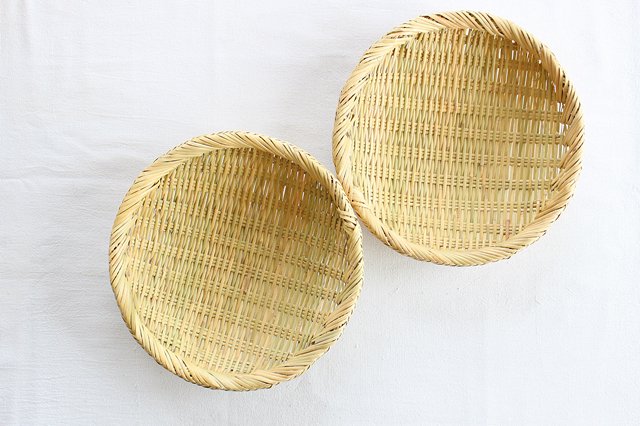 Japanese Bamboo Bascketery Tray 24cm/9.4in | Iwate Bamboo Crafts
