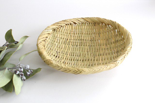 Japanese Bamboo Bascketery Tray 24cm/9.4in | Iwate Bamboo Crafts