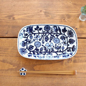 Rectangle Plate Fower Parade | Sushi Plate Hasami Ware-Detail3