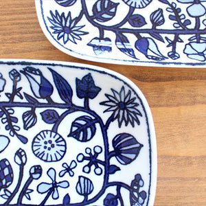 Rectangle Plate Fower Parade | Sushi Plate Hasami Ware-Detail4