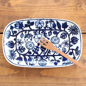 Rectangle Plate Fower Parade | Sushi Plate Hasami Ware-Detail6