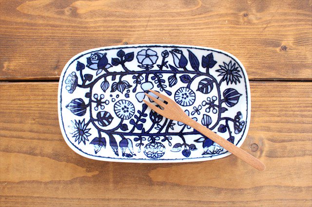 Rectangle Plate Fower Parade | Sushi Plate Hasami Ware-Detail6