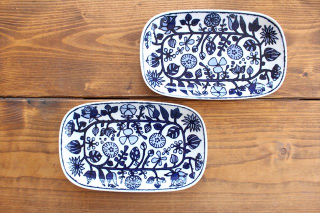 Rectangle Plate Fower Parade | Sushi Plate Hasami Ware-Detail7