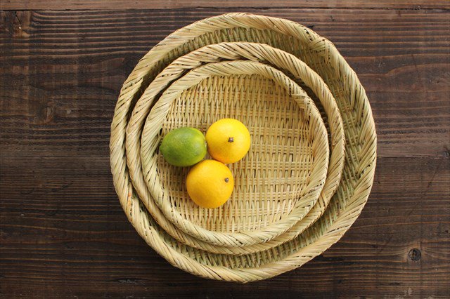 Japanese Bamboo Bascketery Tray 21cm/8.3in | Iwate Bamboo Crafts