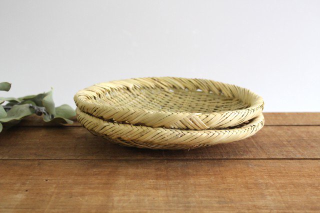 Japanese Bamboo Bascketery Tray 21cm/8.3in | Iwate Bamboo Crafts