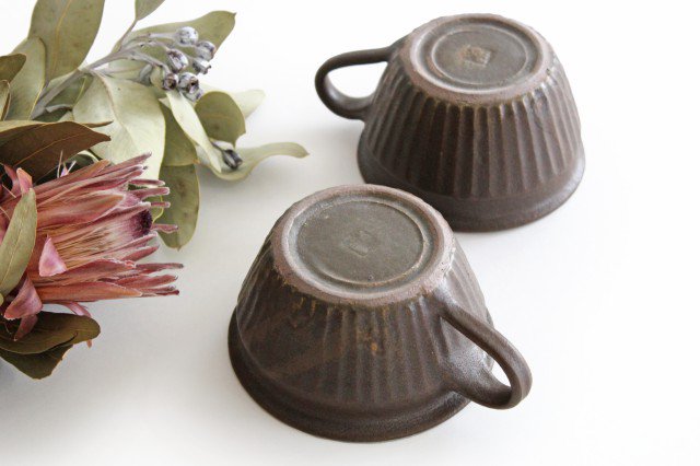 Furutani Seitosho Soup Cup Shinogi Brown-Detail3