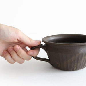 Furutani Seitosho Soup Cup Shinogi Brown-Detail6